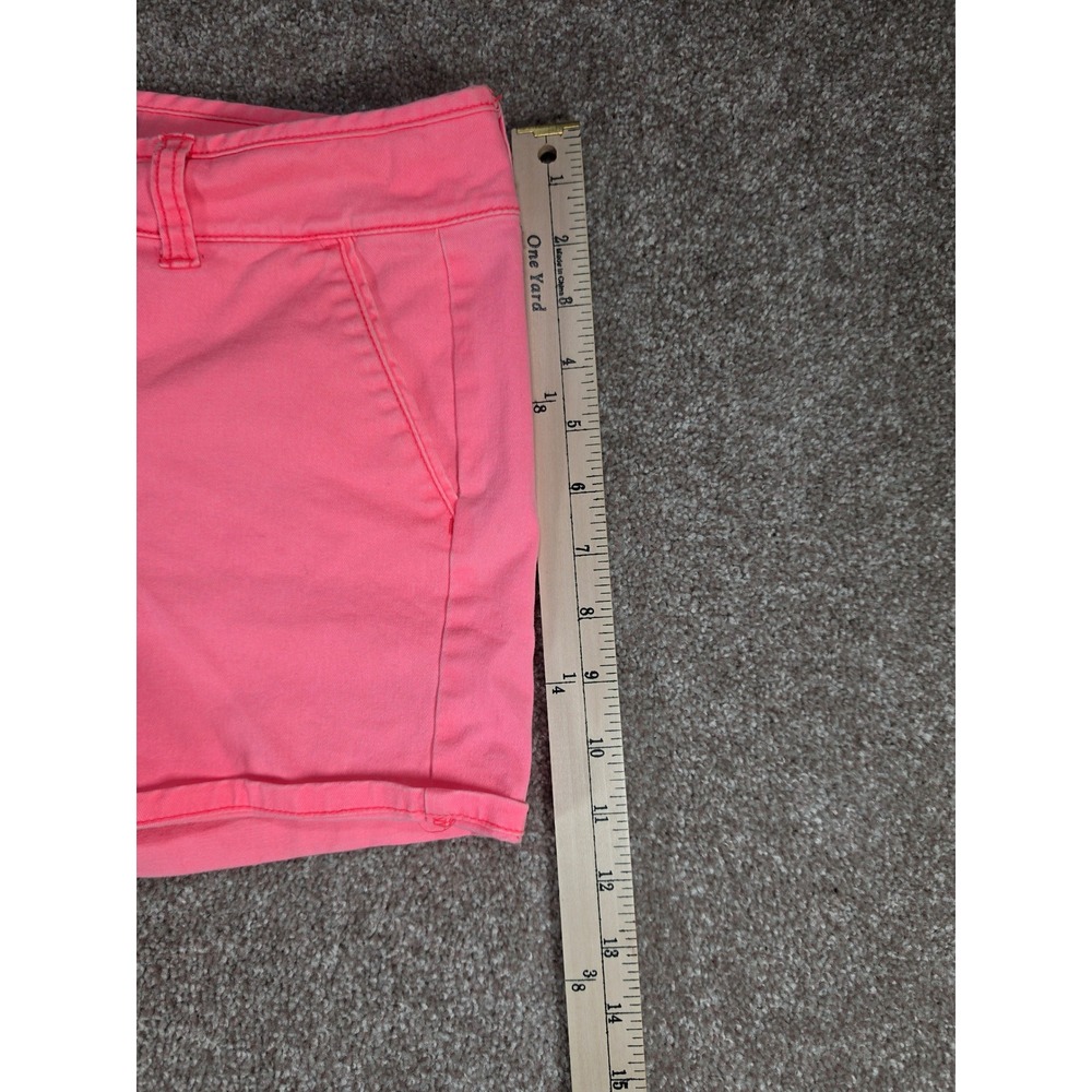 American Eagle Outfitters Midi Stretch Shorts Neon Pink Size 0 Casual Summer Y2K - Picture 2 of 7